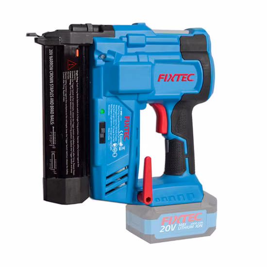Fixtec 100nails/Staples Per Minute 18 Gauge 2 Inch 20V Cordless Air Nailer Stapler Brad Nailer