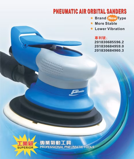 Pandas 5 Inch Pneumatic Air Sander for Robot Wood Stone Metal Plate